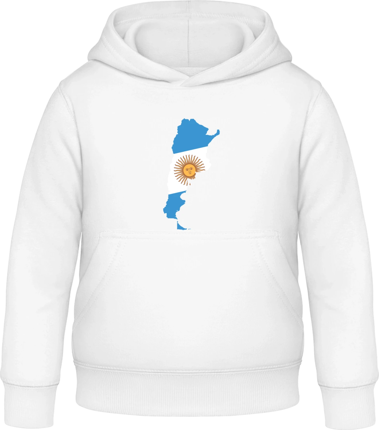 Argentina Map - Arctic white Awdis Hoodie Kids - Front