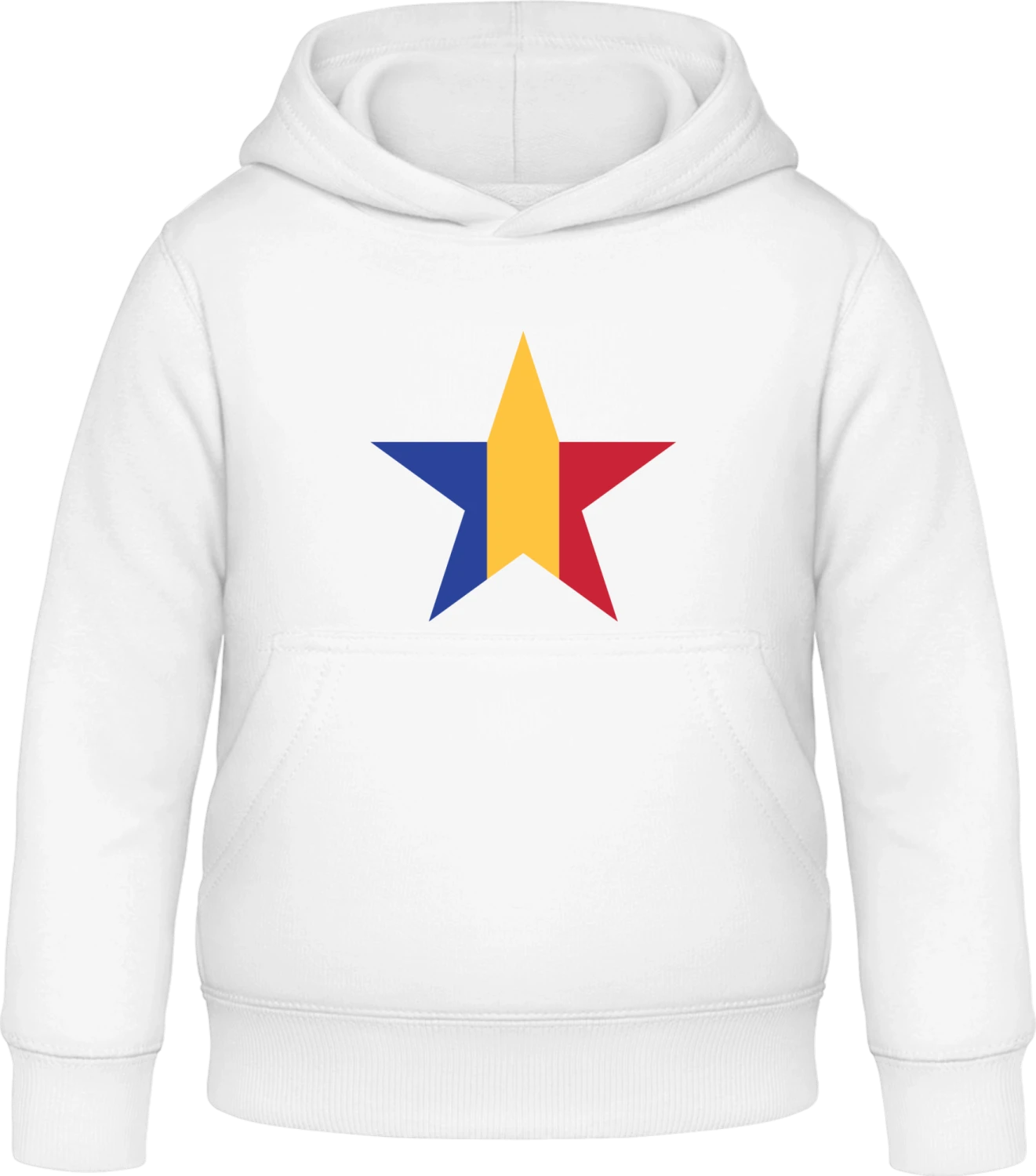 Romanian Star - Arctic white Awdis Hoodie Kids - Front