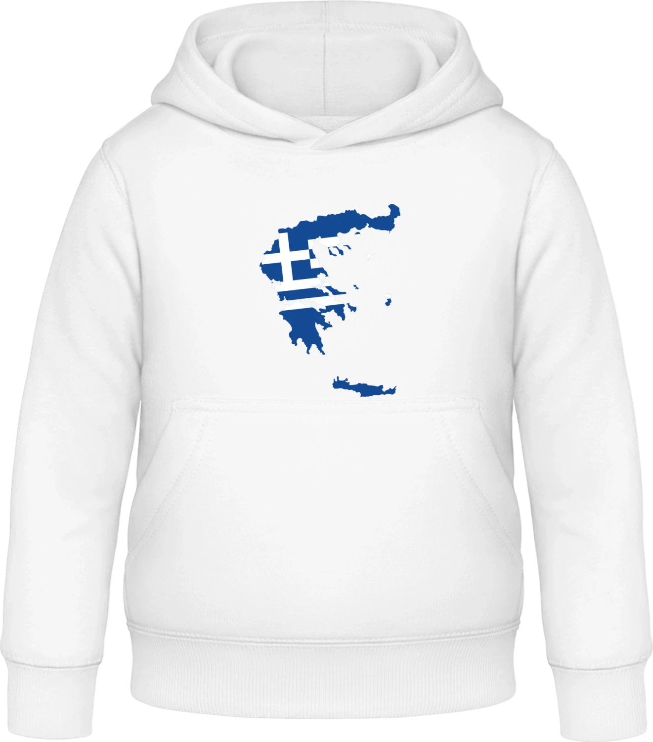 Greece Map - Arctic white Awdis Hoodie Kids - Front