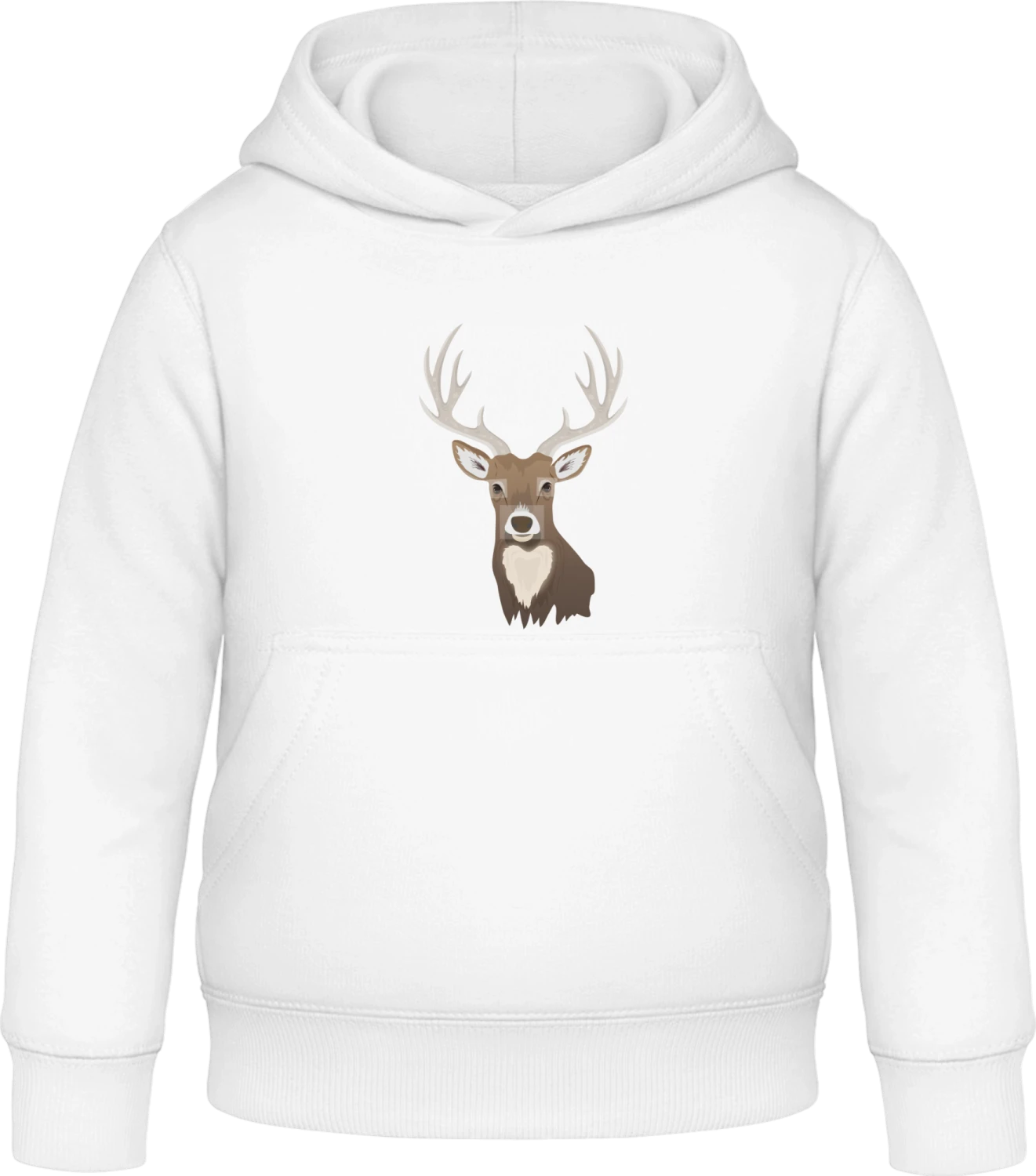 Deer Realistic - Arctic white Awdis Hoodie Kids - Front