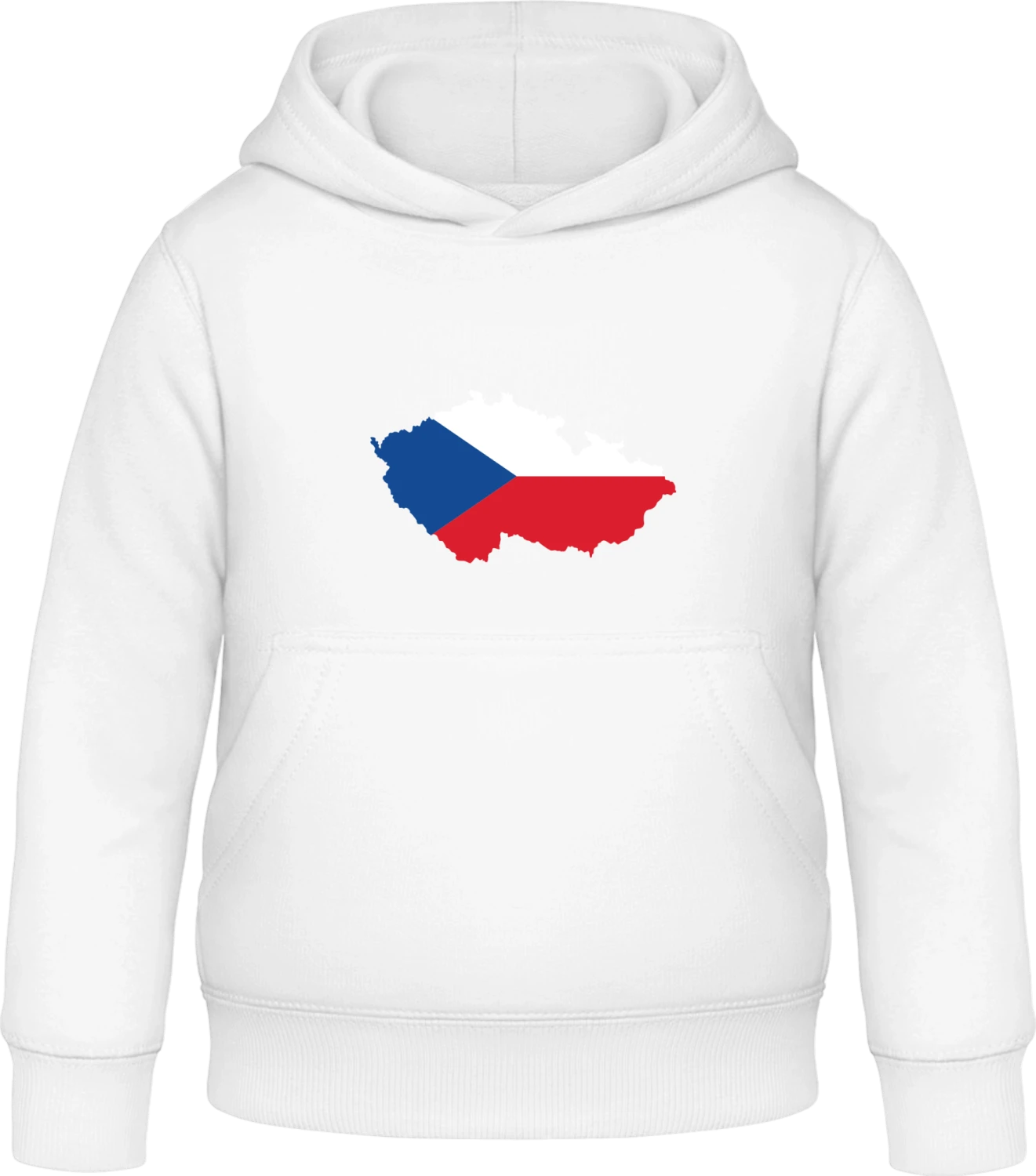 Czech Republic Map - Arctic white Awdis Hoodie Kids - Front