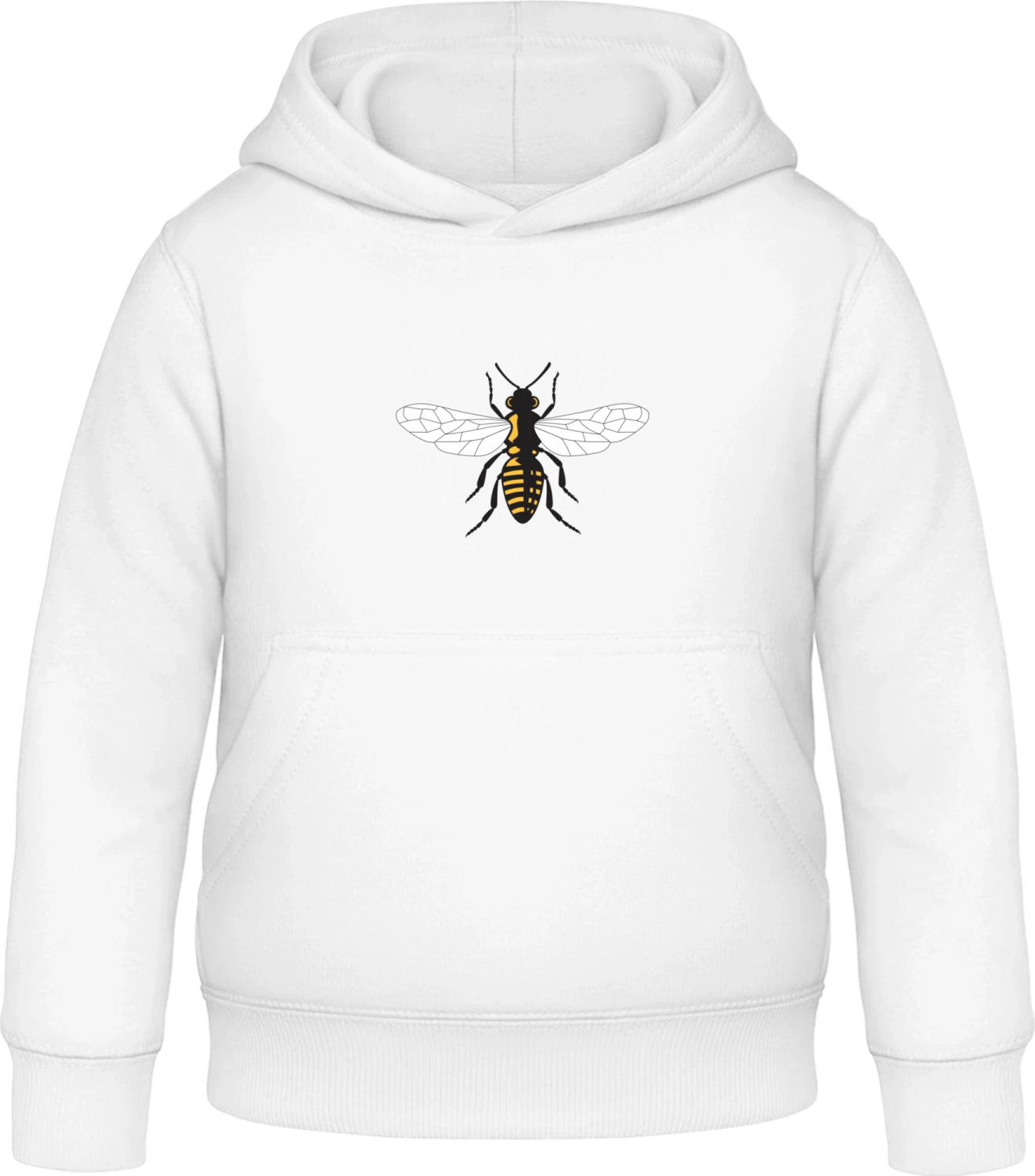 Bee - Arctic white Awdis Hoodie Kids - Front