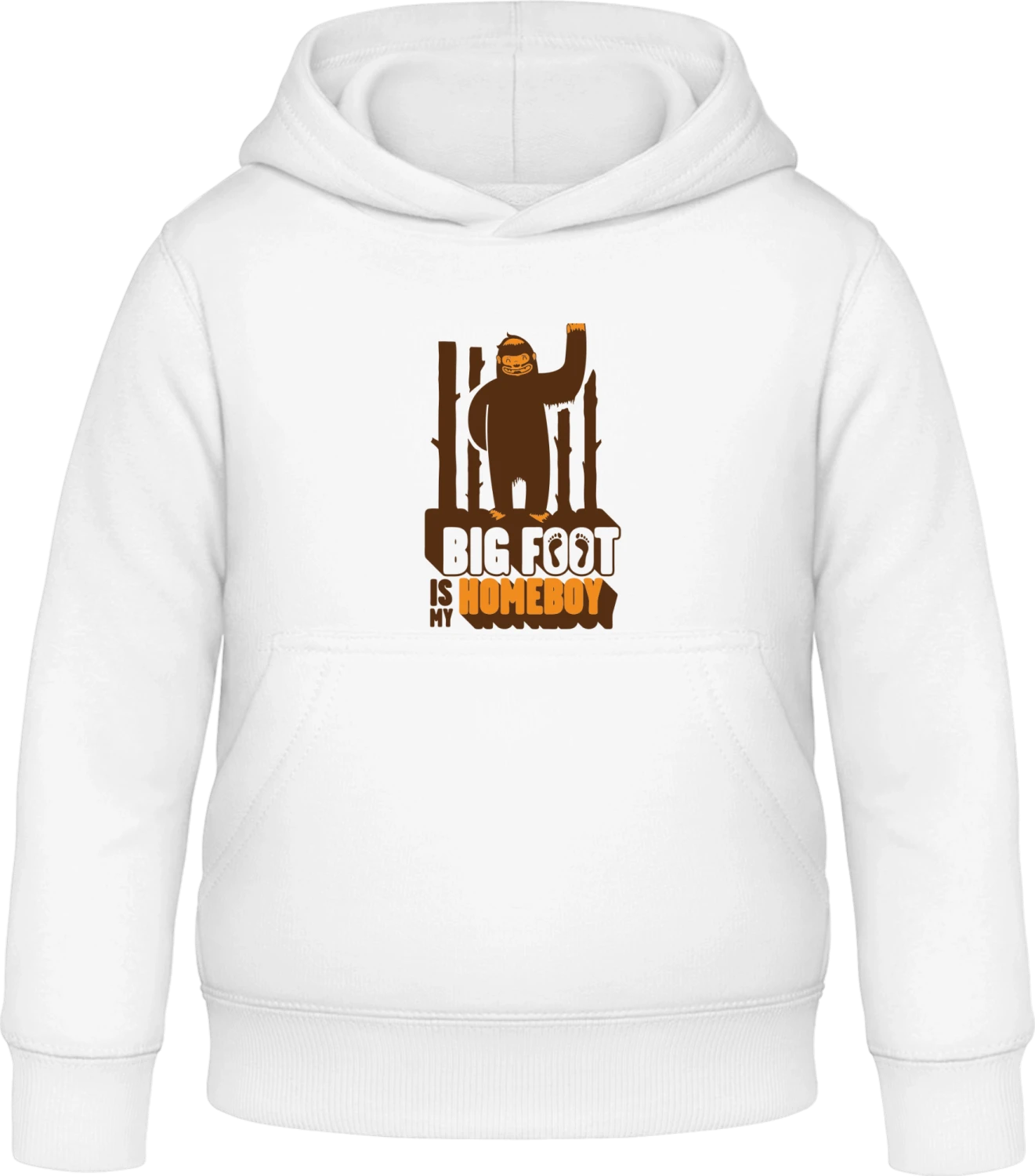 Bigfoot Homeboy - Arctic white Awdis Hoodie Kids - Front