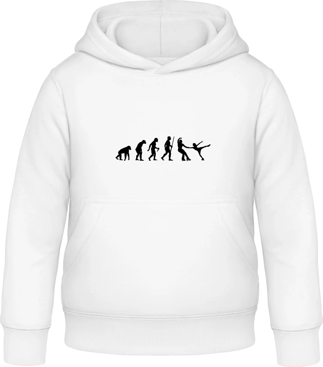 Ice Skating Couple Evolution - Arctic white Awdis Hoodie Kids - Front