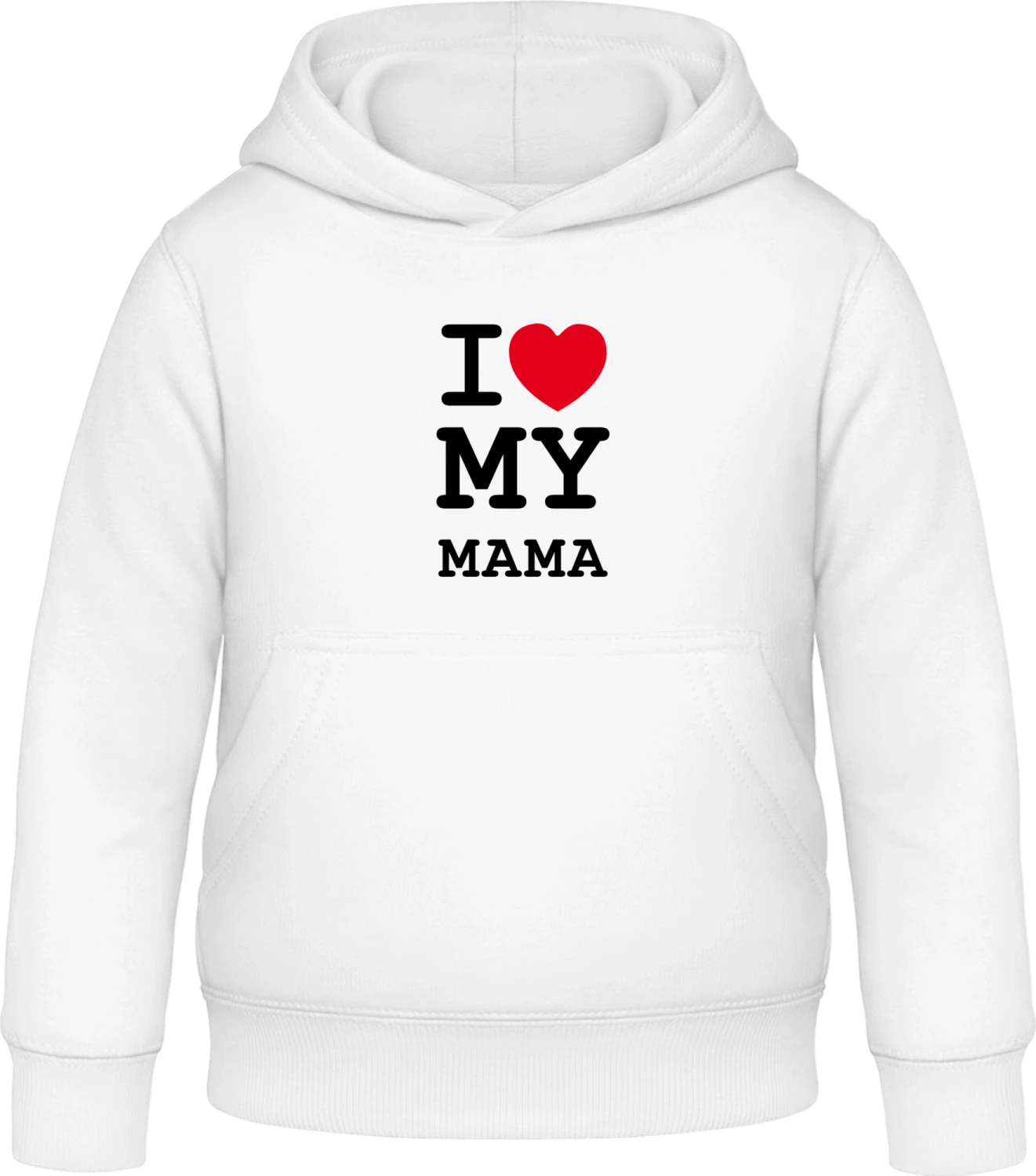 I Love My Mama - Arctic white Awdis Hoodie Kids - Front