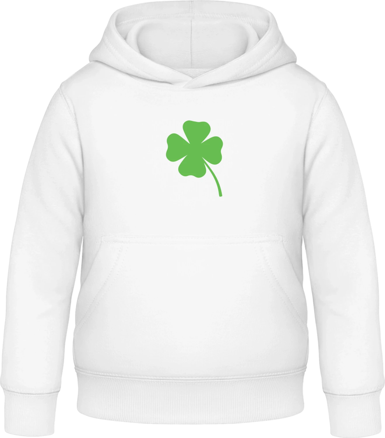 Clover Luck - Arctic white Awdis Hoodie Kids - Front