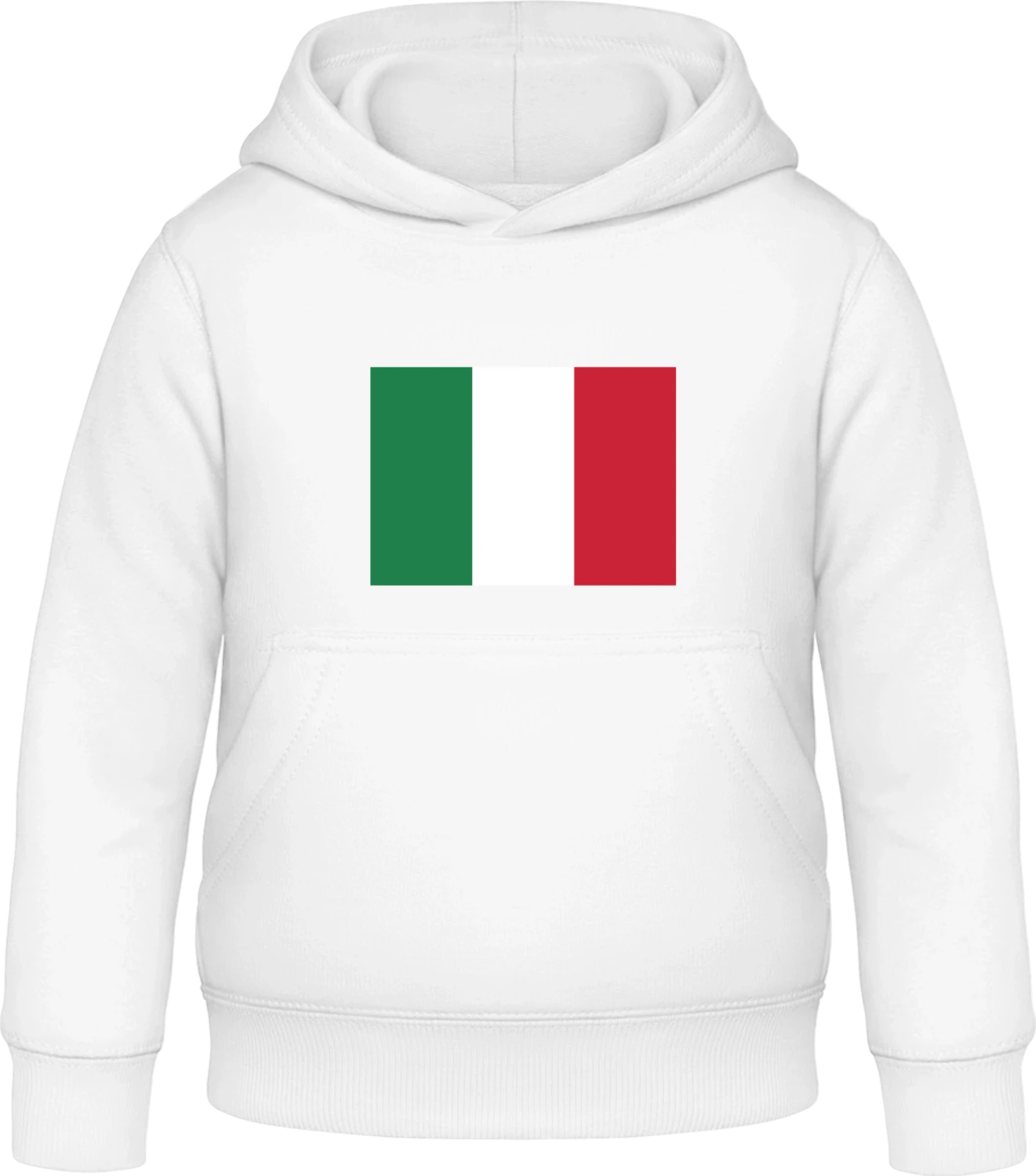 Italy Flag - Arctic white Awdis Hoodie Kids - Front