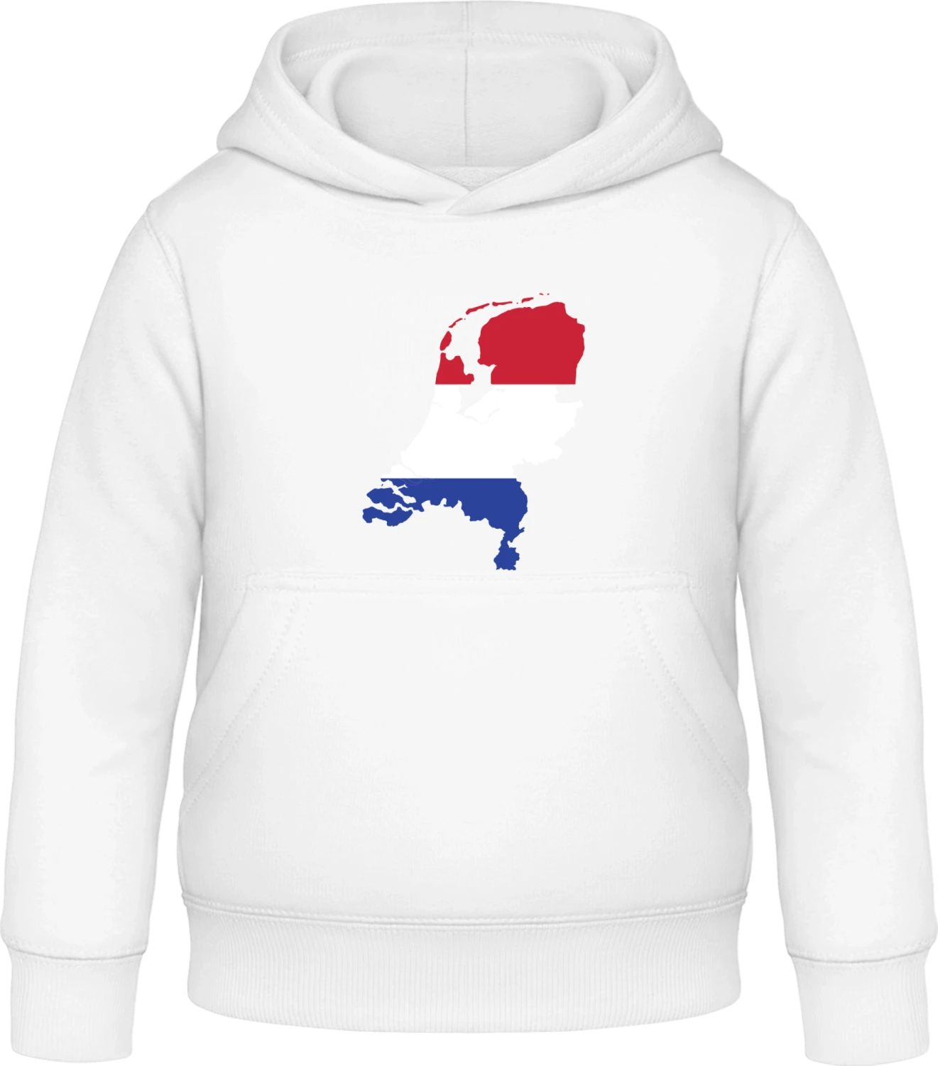 Netherlands Map - Arctic white Awdis Hoodie Kids - Front