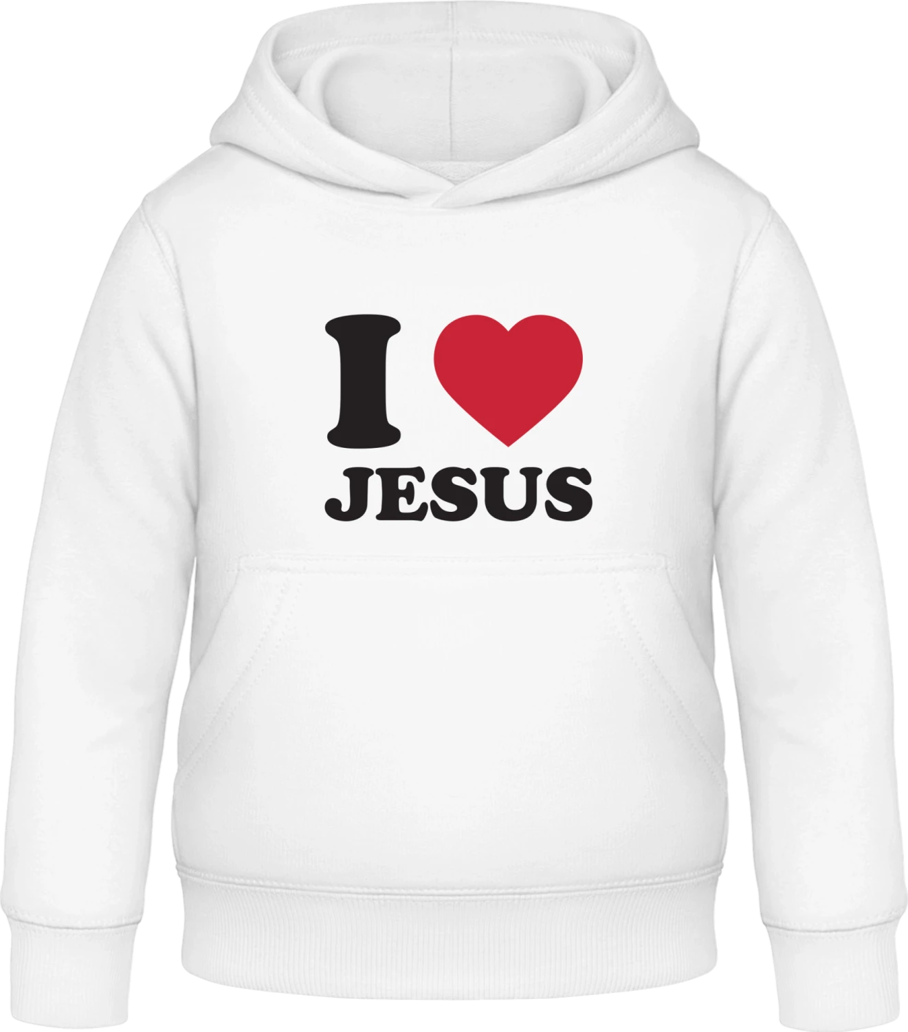 I Heart Jesus - Arctic white Awdis Hoodie Kids - Front