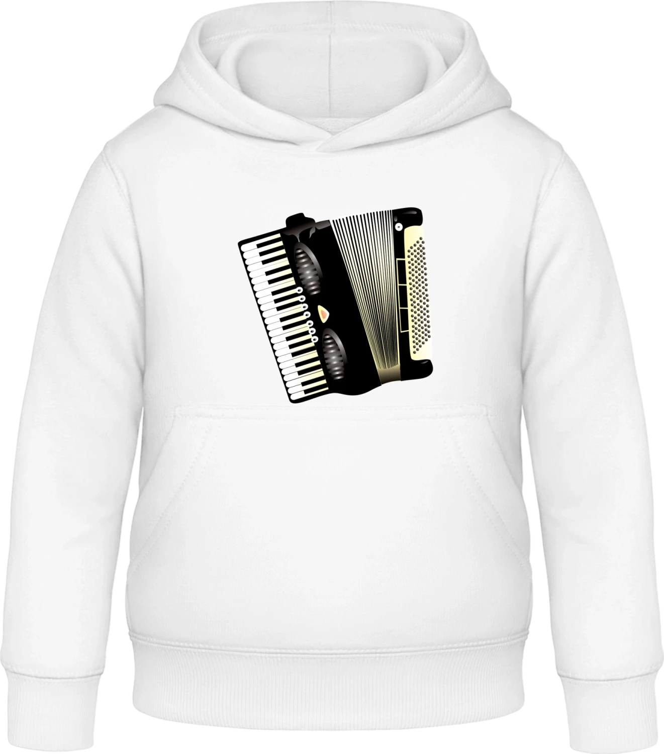 Accordion - Arctic white Awdis Hoodie Kids - Front