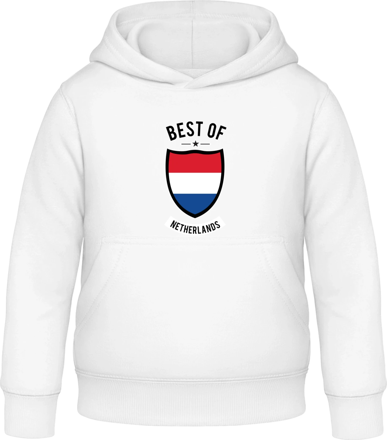 Best of Netherlands - Arctic white Awdis Hoodie Kids - Front