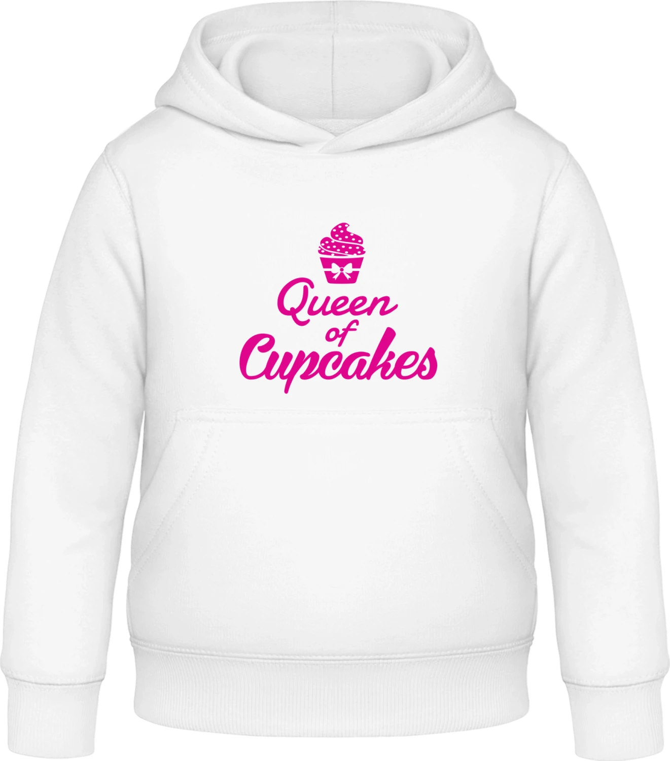 Queen Of Cupcakes - Arctic white Awdis Hoodie Kids - Front