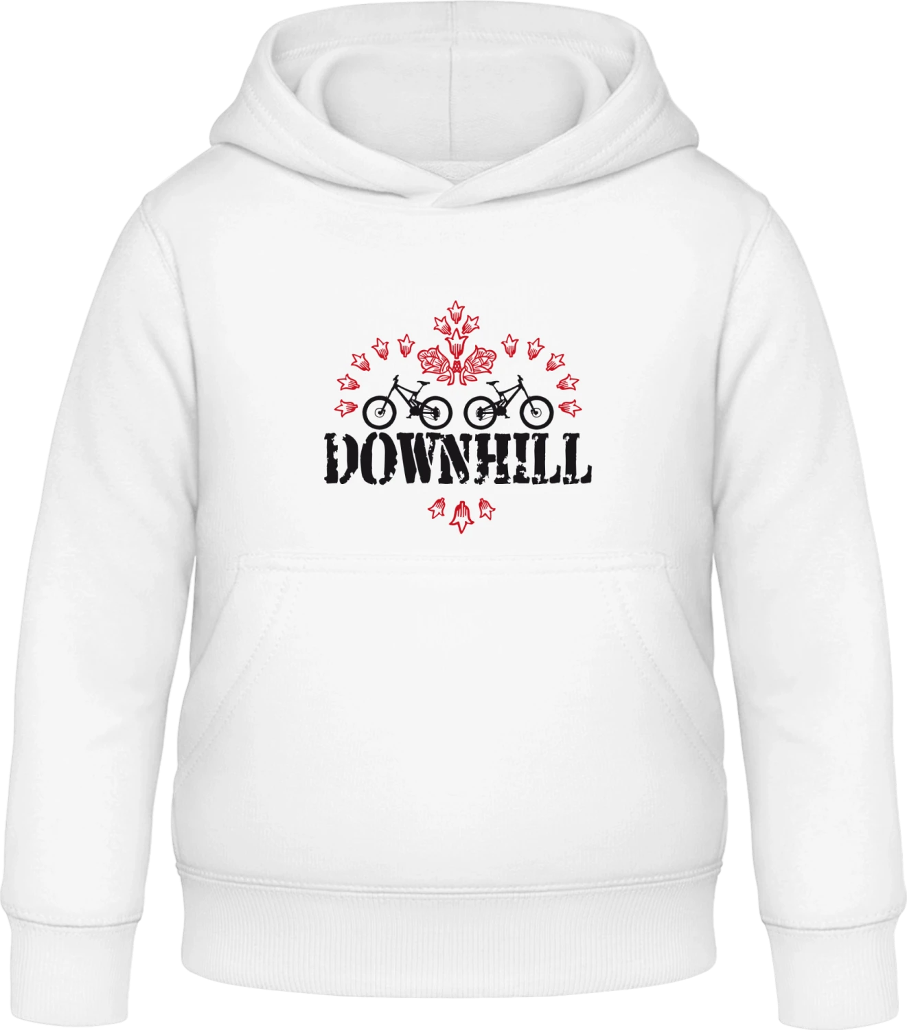 Downhill - Arctic white Awdis Hoodie Kids - Front