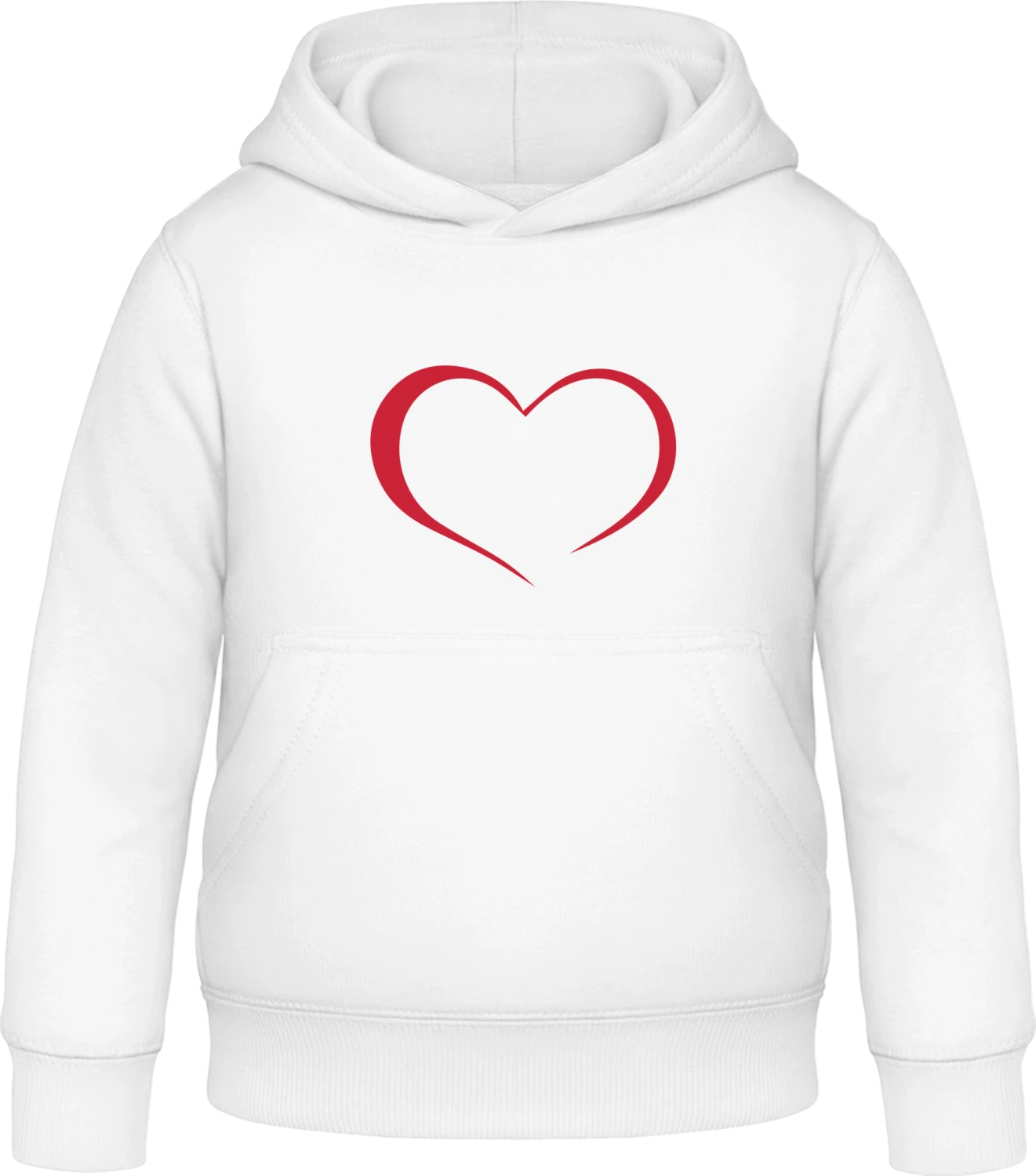 Heart Logo - Arctic white Awdis Hoodie Kids - Front