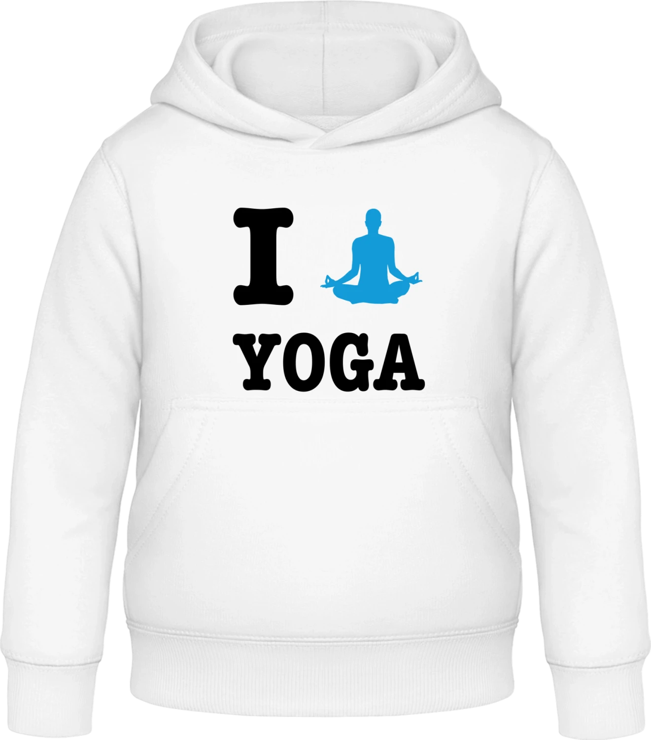 I Love Yoga - Arctic white Awdis Hoodie Kids - Front