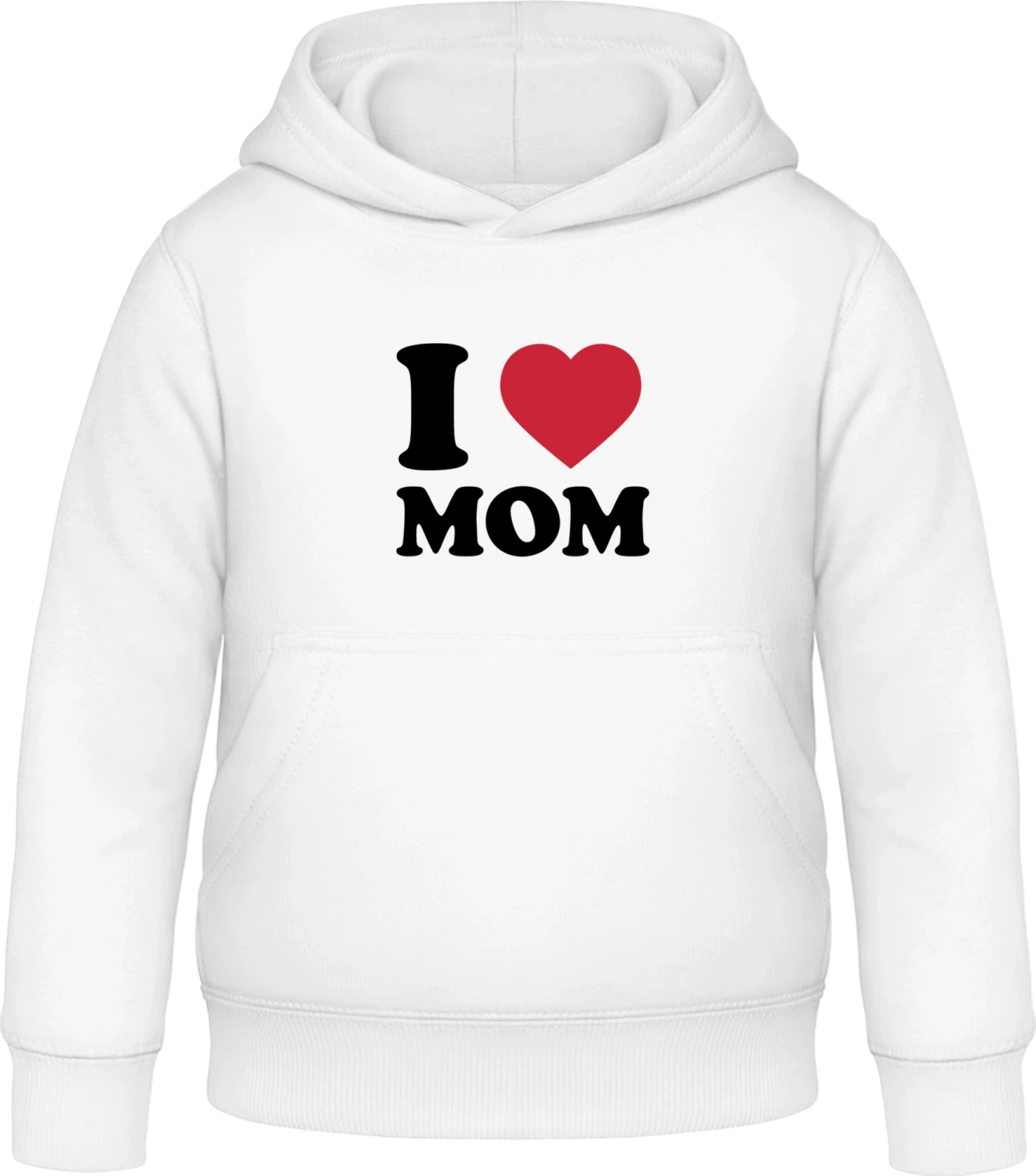 I Love Mom - Arctic white Awdis Hoodie Kids - Front