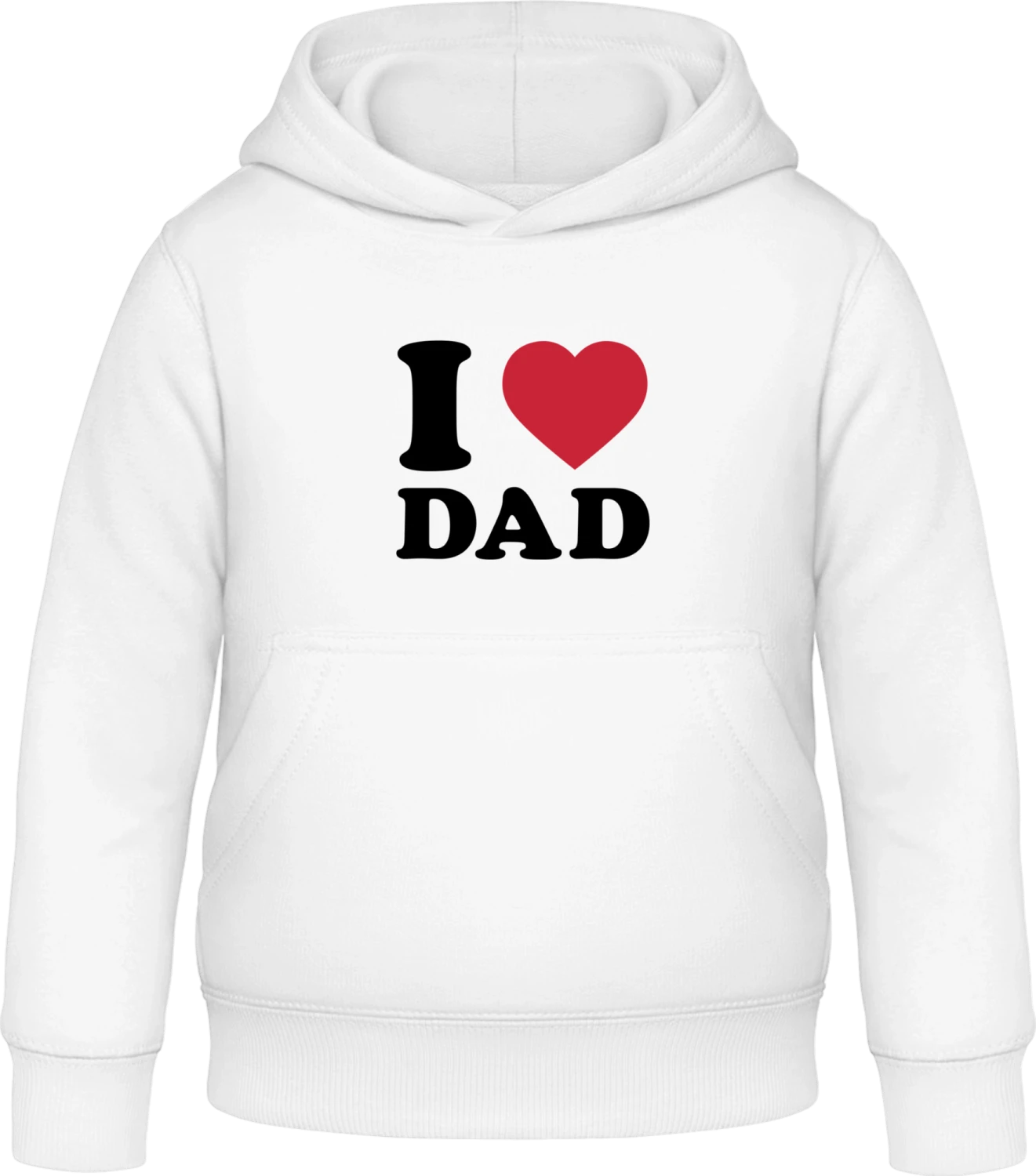 I Love Dad - Arctic white Awdis Hoodie Kids - Front