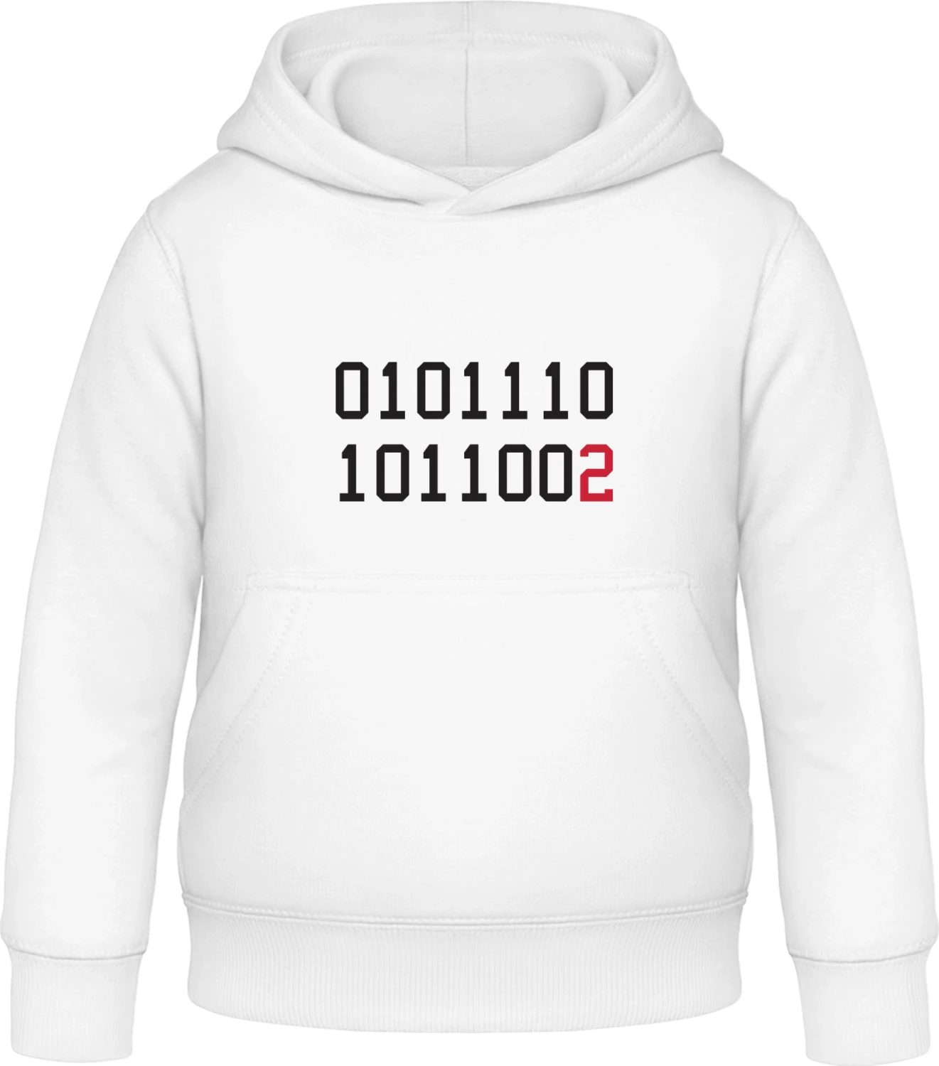 Binary Code Think Different - Arctic white Awdis Hoodie Kids - Front