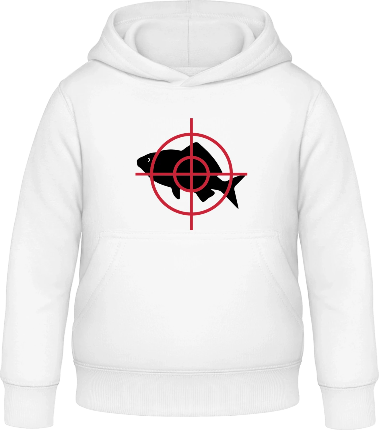 Fish Hunter - Arctic white Awdis Hoodie Kids - Front