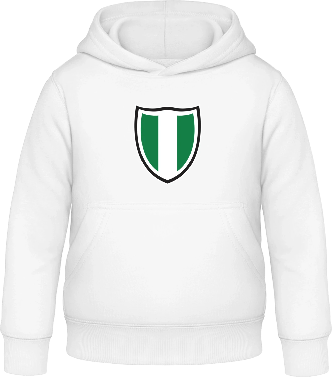 Nigeria Shield Flag - Arctic white Awdis Hoodie Kids - Front