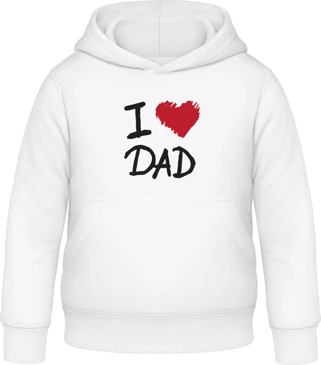 I Heart Dad - Arctic white Awdis Hoodie Kids - Front