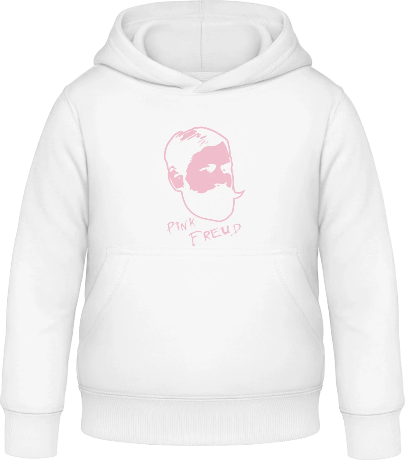 Pink Freud - Arctic white Awdis Hoodie Kids - Front