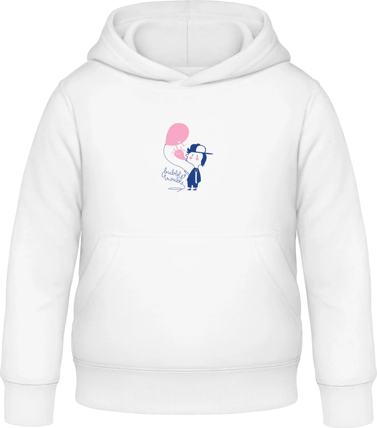 Bubble Trouble - Arctic white Awdis Hoodie Kids - Front