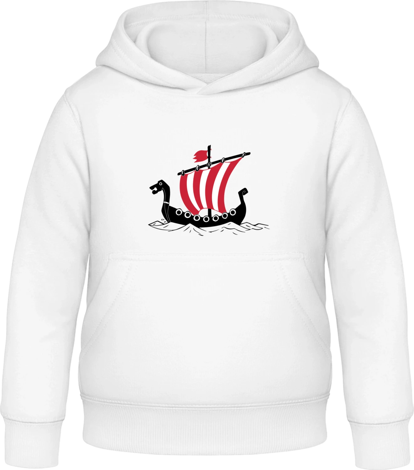 Viking Ship - Arctic white Awdis Hoodie Kids - Front