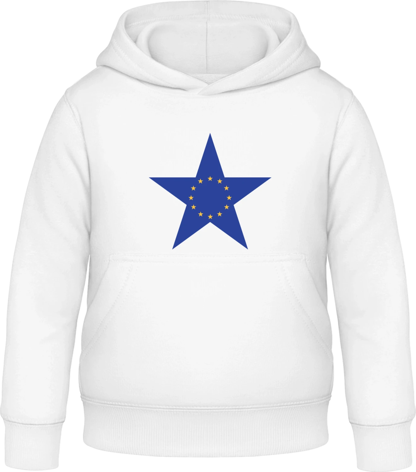 European Star - Arctic white Awdis Hoodie Kids - Front