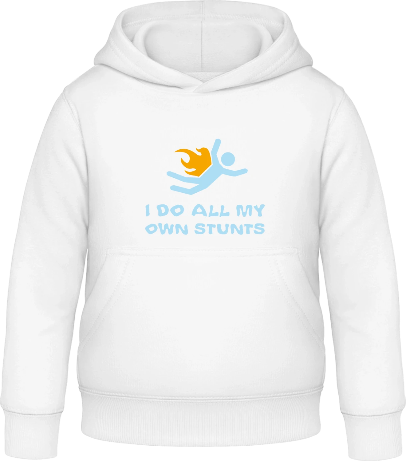 I Do All My Own Stunts - Arctic white Awdis Hoodie Kids - Front