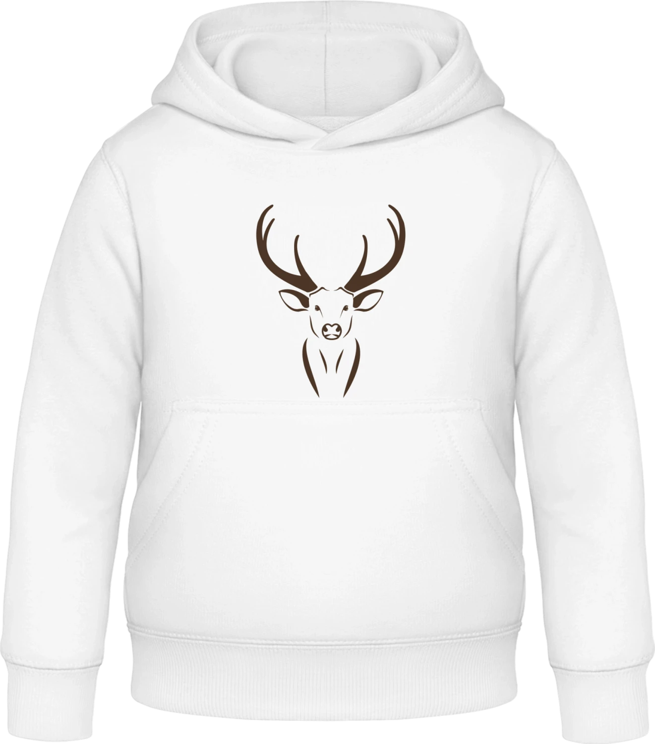 Stag Deer - Arctic white Awdis Hoodie Kids - Front