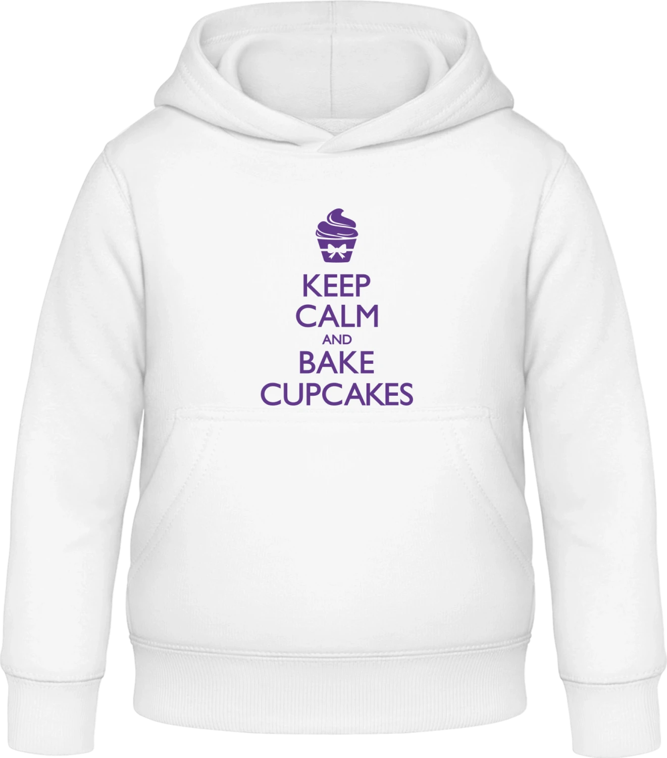 Keep Calm And Bake Cupcakes - Arctic white Awdis Hoodie Kids - Front