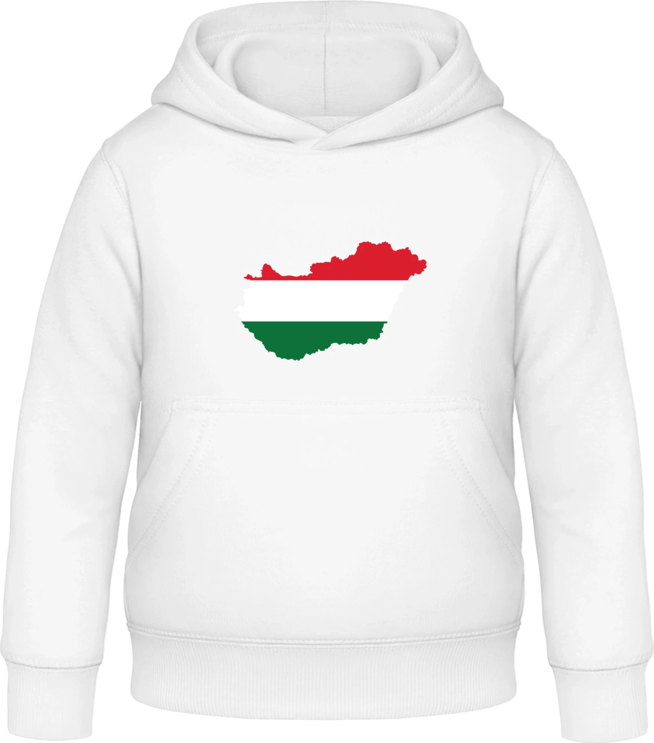 Hungary Map - Arctic white Awdis Hoodie Kids - Front