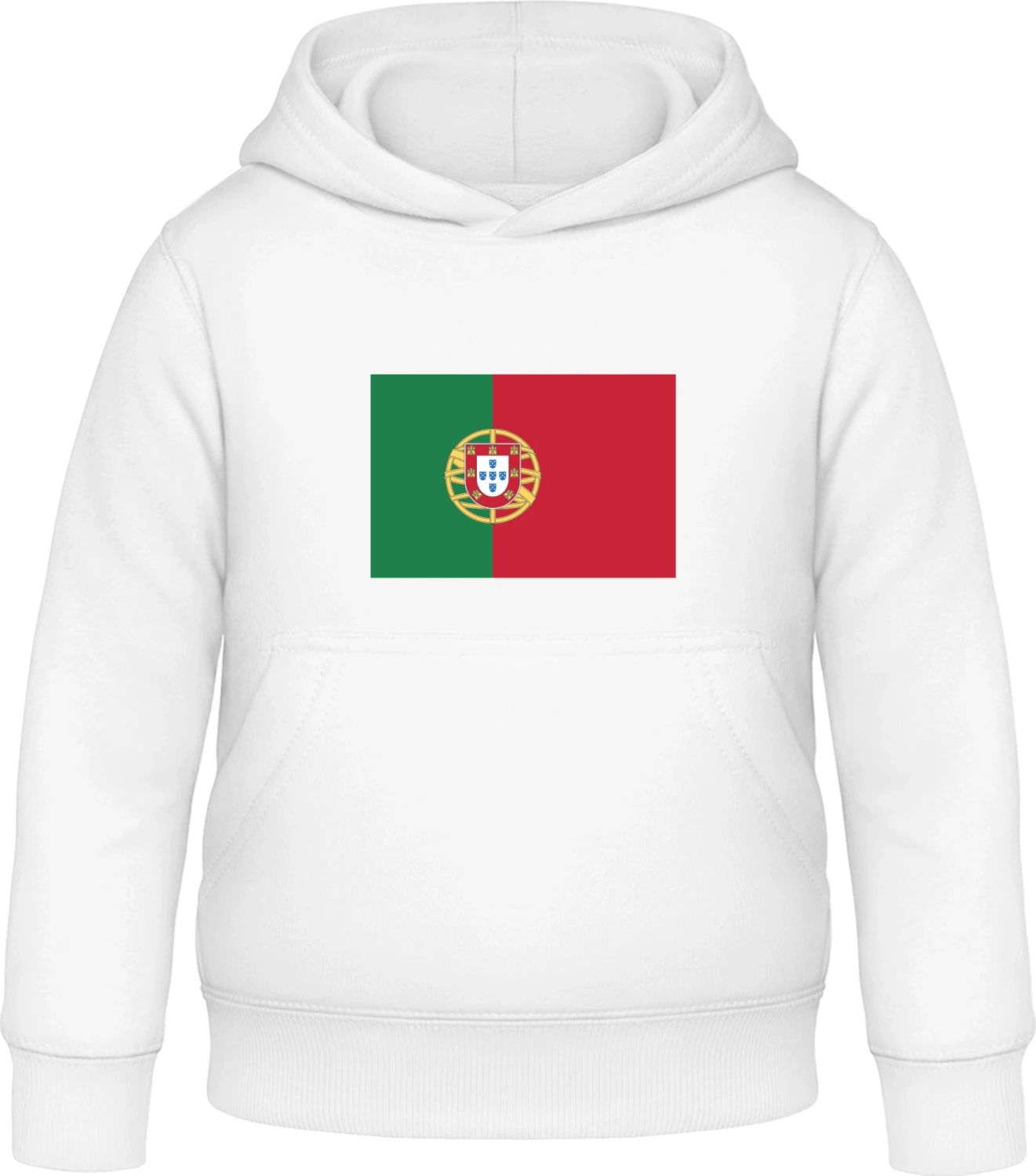 Flag of Portugal - Arctic white Awdis Hoodie Kids - Front