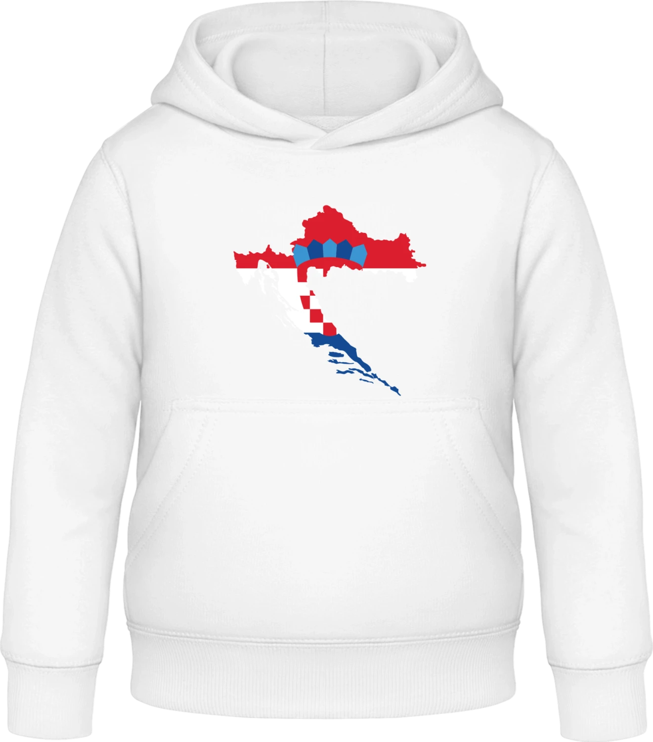 Croatia - Arctic white Awdis Hoodie Kids - Front