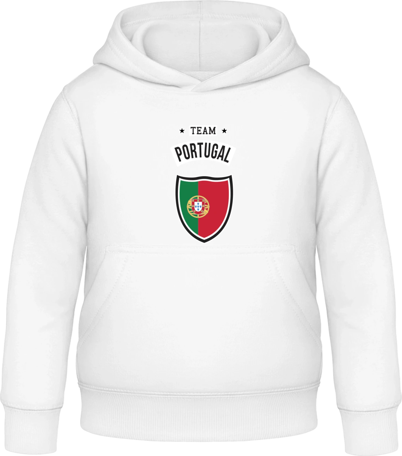 Team Portugal - Arctic white Awdis Hoodie Kids - Front