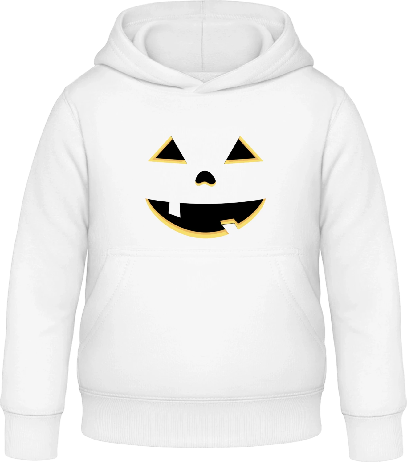 Pumpkin Face Halloween - Arctic white Awdis Hoodie Kids - Front