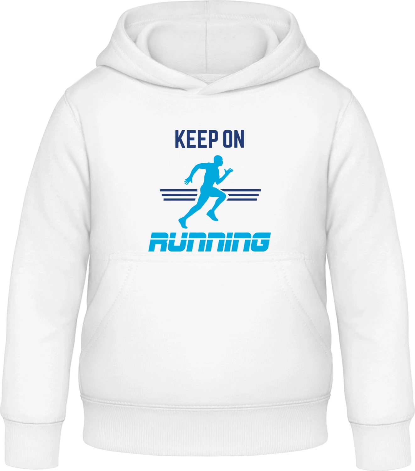 Keep On Running - Arctic white Awdis Hoodie Kids - Front