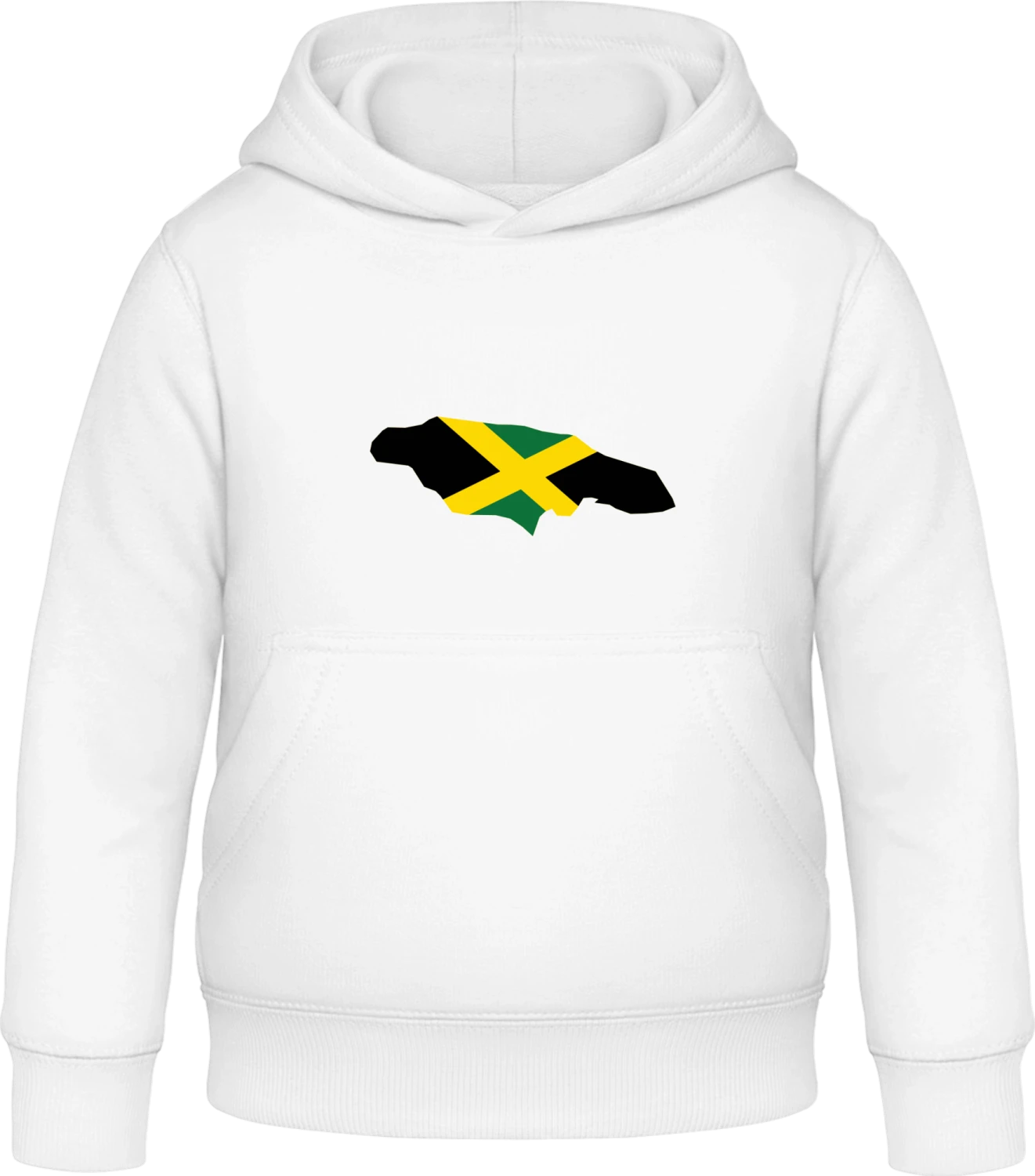 Jamaica Map - Arctic white Awdis Hoodie Kids - Front