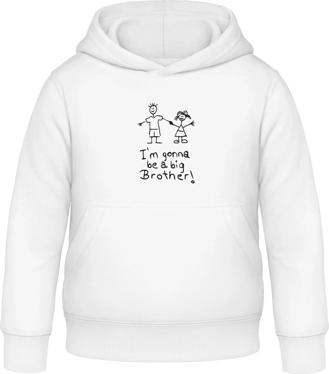 I'm Gonna Be A Big Brother ! - Arctic white Awdis Hoodie Kids - Front