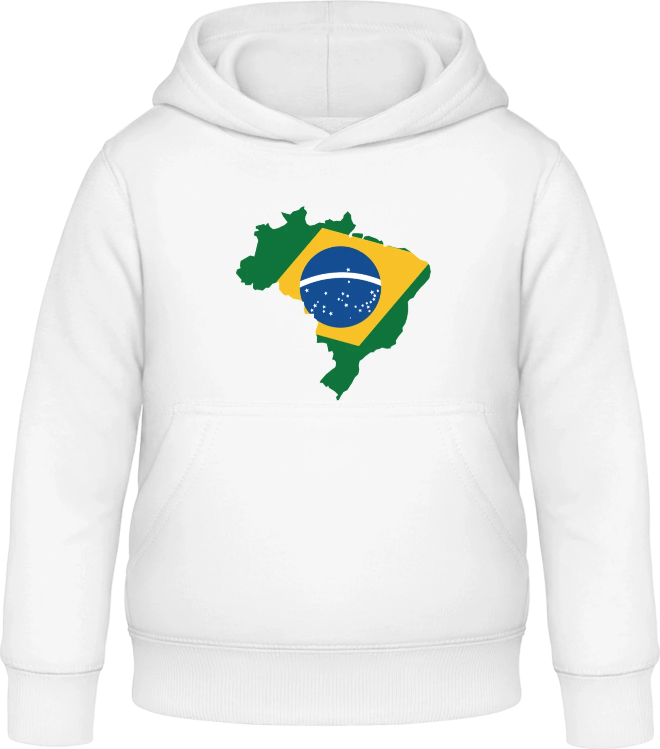 Brazil Map - Arctic white Awdis Hoodie Kids - Front