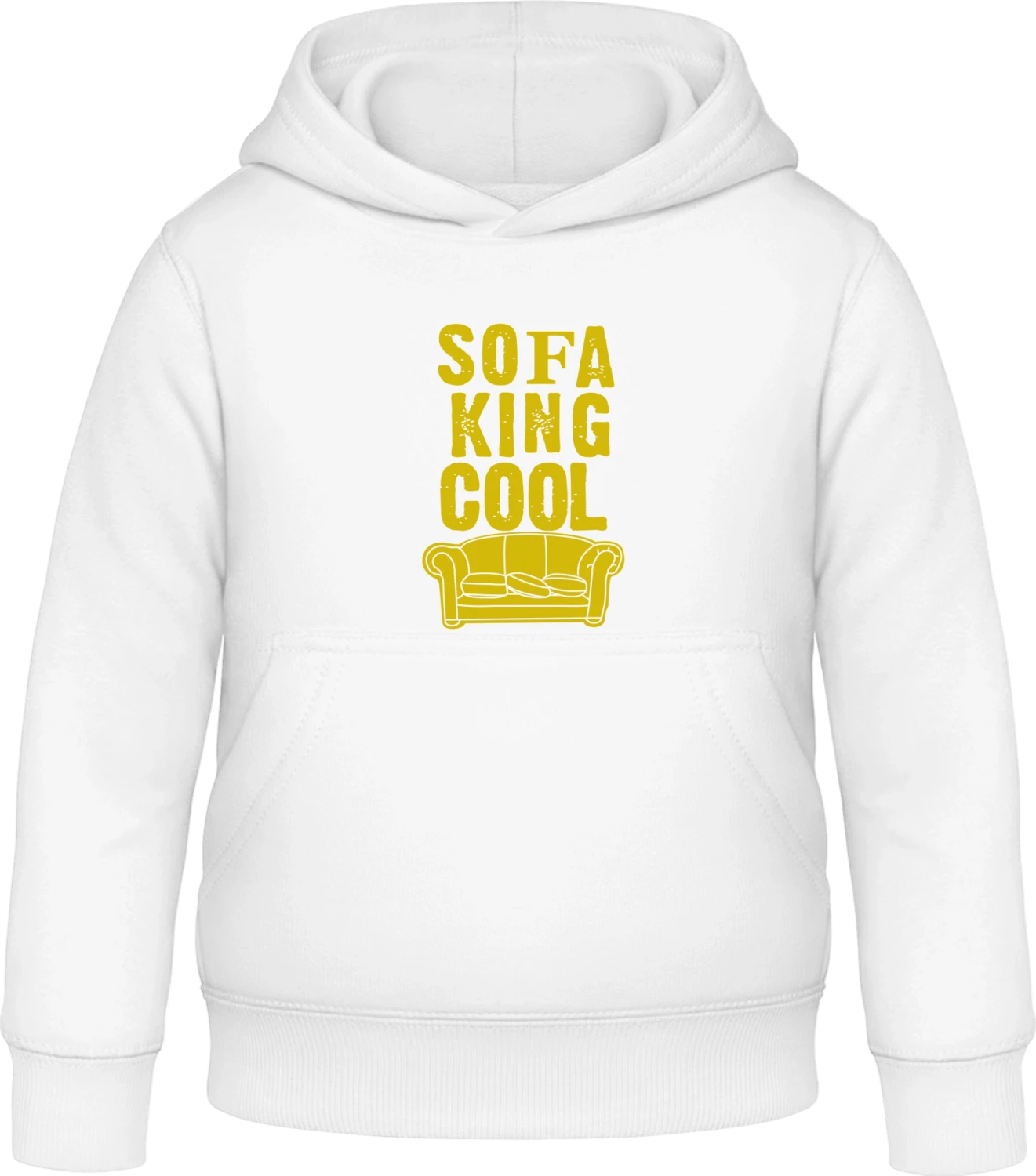 Sofa King Cool - Arctic white Awdis Hoodie Kids - Front