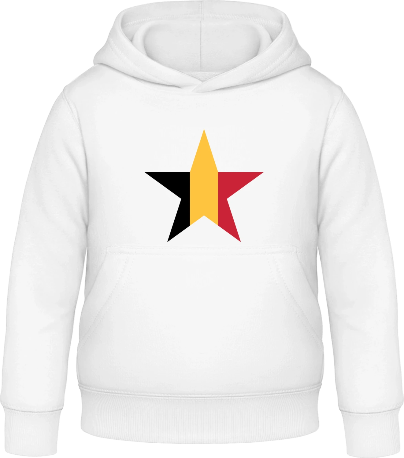 Belgian Star - Arctic white Awdis Hoodie Kids - Front