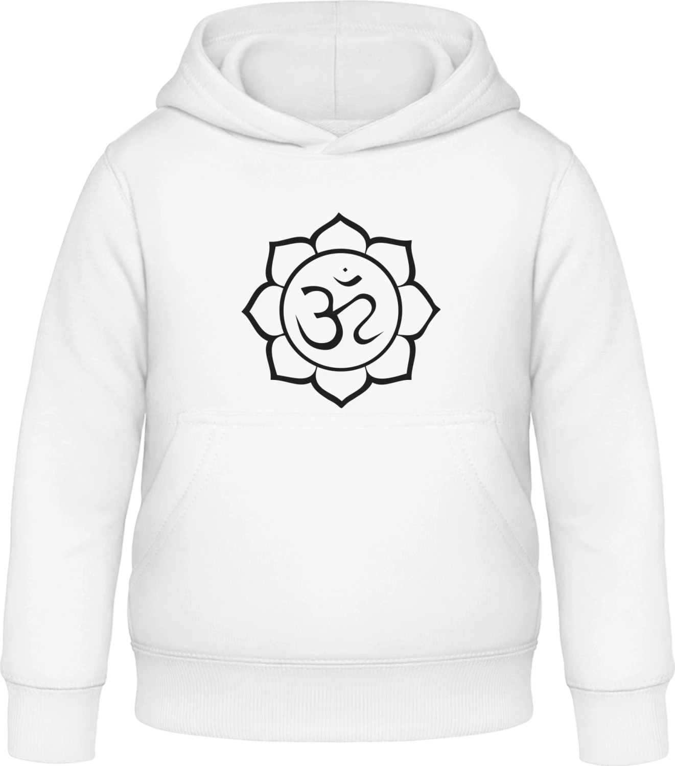 Om Lotus Flower - Arctic white Awdis Hoodie Kids - Front