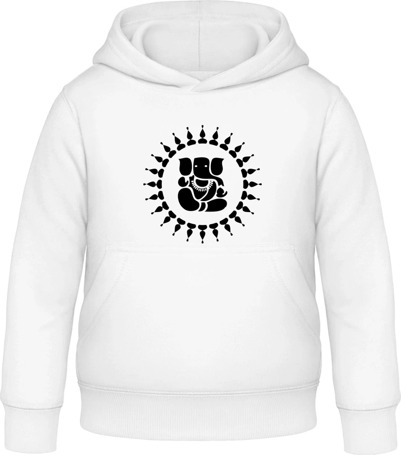 Ganesha Elephant Symbol - Arctic white Awdis Hoodie Kids - Front