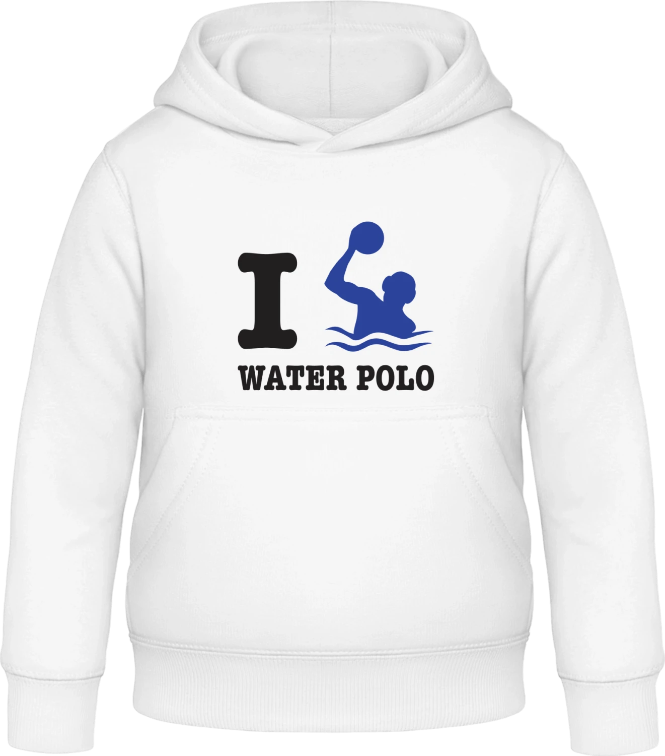 I Love Water Polo - Arctic white Awdis Hoodie Kids - Front