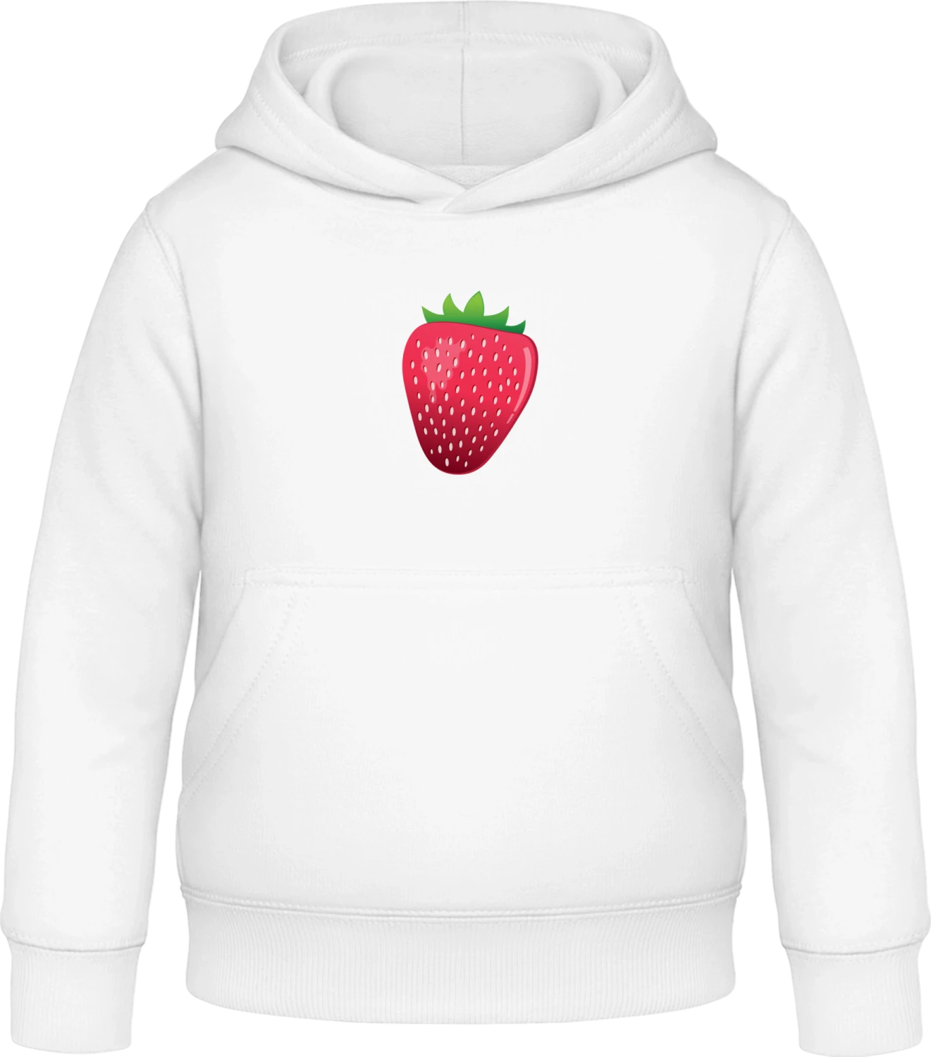 Strawberry - Arctic white Awdis Hoodie Kids - Front