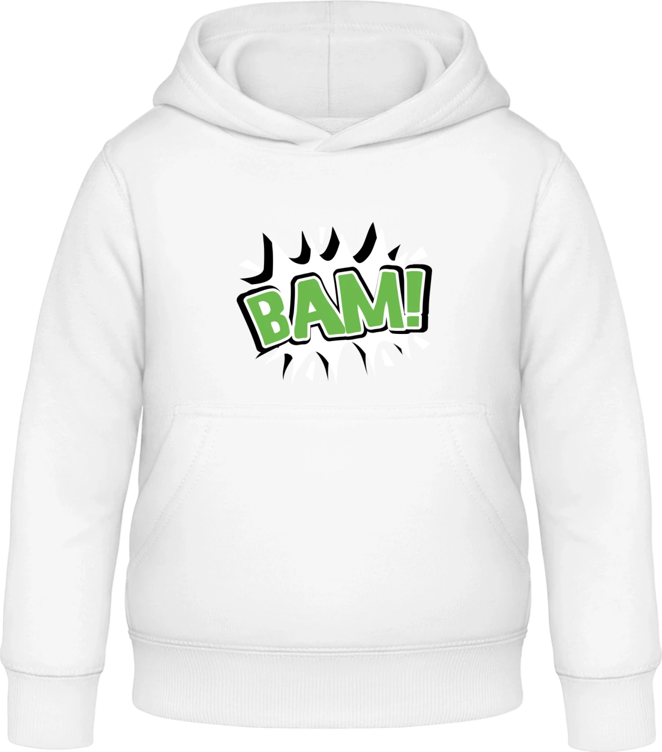 Bam - Arctic white Awdis Hoodie Kids - Front