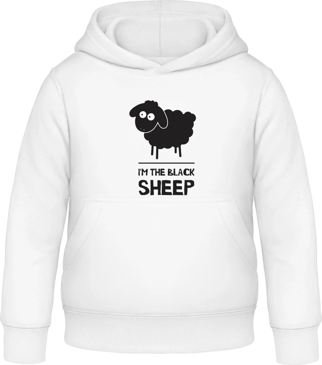 I'm The Black Sheep - Arctic white Awdis Hoodie Kids - Front