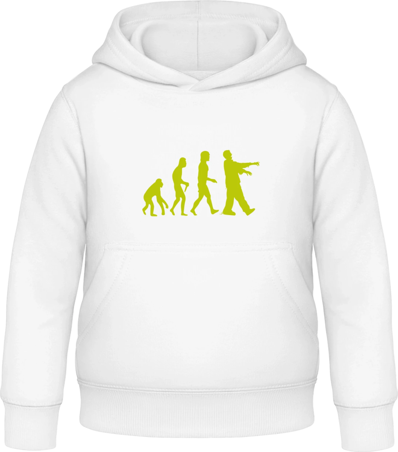 Zombie Evolution - Arctic white Awdis Hoodie Kids - Front